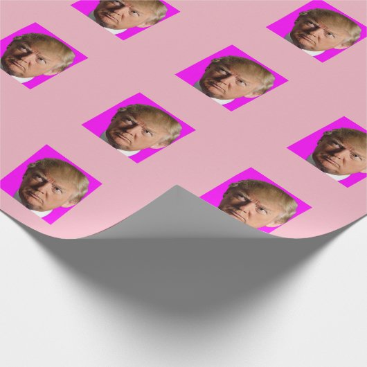 DONALD TRUMP PINK WRAPPING PAPIER (Hoek)