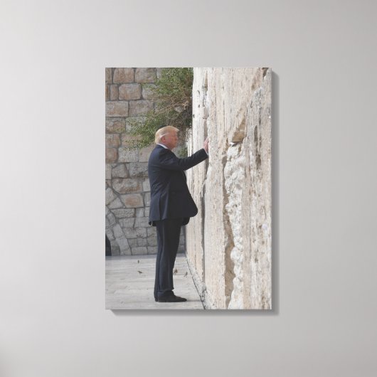 Donald Trump Places neemt nota van Westerne wand Canvas Afdruk (Voorkant)
