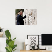 Donald Trump Places neemt nota van Westerne wand Poster (Thuiskantoor)