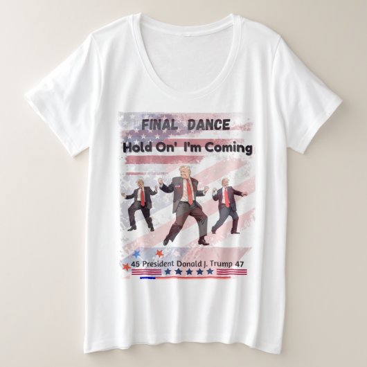 Donald Trump Plus maat T-shirt voor vrouwen (Design voorkant)