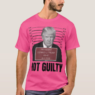 Donald Trump Politie Mugshot Foto Niet Schuldig 45 T-shirt