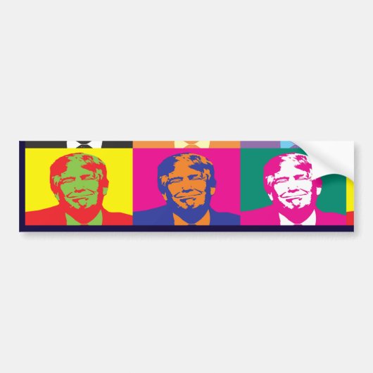 Donald Trump Pop Art Bumpersticker (Voorkant)