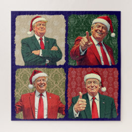 Donald Trump Pop Art Christmas Puzzle MAGA Holiday Legpuzzel