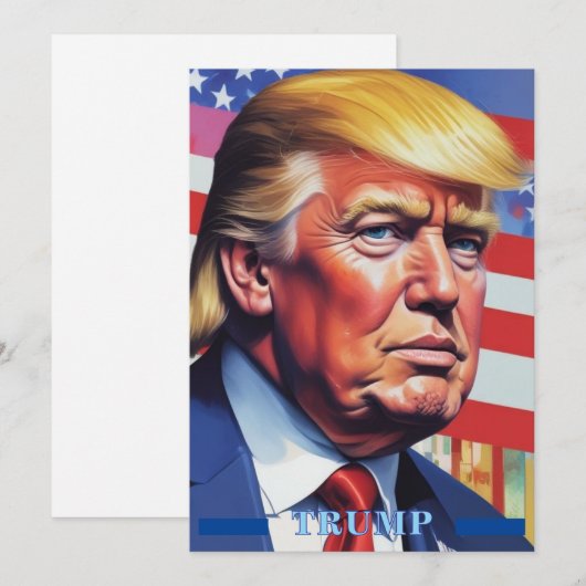 Donald Trump Pop Art Feestdagenkaart (Voorkant / Achterkant)