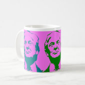 Donald Trump Pop Art Retro Psychedelic Color Koffiemok (Voorkant links)