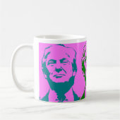 Donald Trump Pop Art Retro Psychedelic Color Koffiemok (Links)