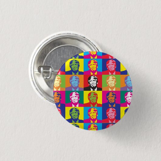 Donald Trump Pop Art Ronde Pin-Back Button (Voorkant /achterkant)