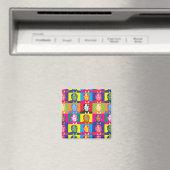 Donald Trump Pop Art Square Magnet (Insitu (Vaatwasser))