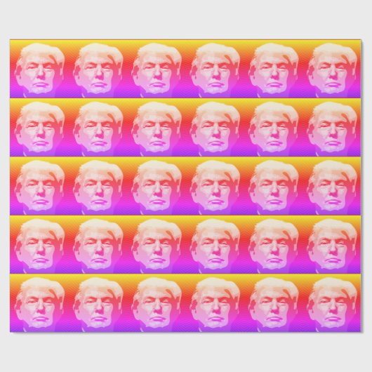 DONALD TRUMP POP ART WRAPPING PAPIER (Vlak)