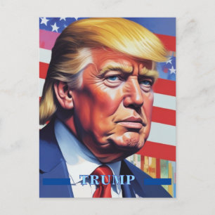 Donald Trump Pop Kunst Briefkaart