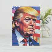 Donald Trump Pop Kunst Feestdagenkaart (Staand voorkant)