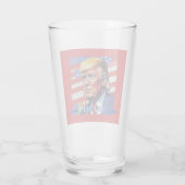 Donald Trump Pop Kunst Glas (Achterkant)