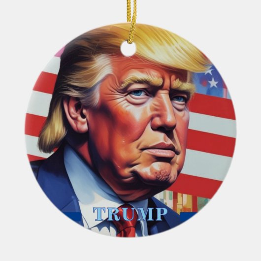 Donald Trump Pop Kunst Keramisch Ornament (Voorkant)