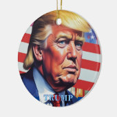 Donald Trump Pop Kunst Keramisch Ornament (Links)