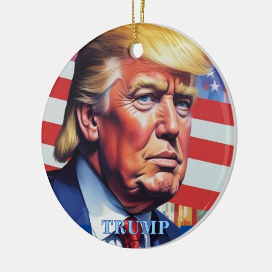 Donald Trump Pop Kunst Keramisch Ornament (Links)