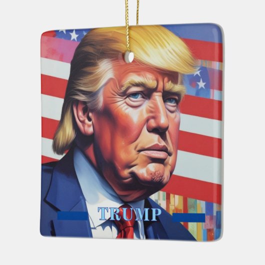 Donald Trump Pop Kunst Keramisch Ornament (Links)