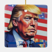Donald Trump Pop Kunst Keramisch Ornament (Achterkant)