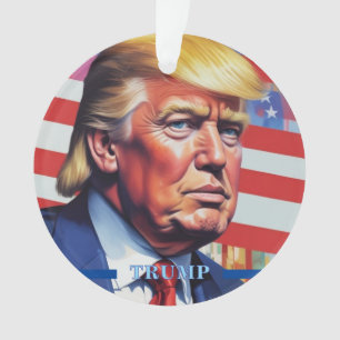 Donald Trump Pop Kunst Ornament