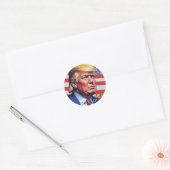 Donald Trump Pop Kunst Ronde Sticker (Envelop)
