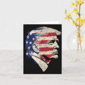 Donald Trump Portrait Kaart (Gele Bloem)