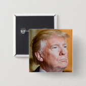 Donald Trump Portrait Vierkante Button 5,1 Cm (Voorkant /achterkant)