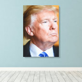 Donald Trump Portret Canvas Afdruk (Insitu (Houten vloer))