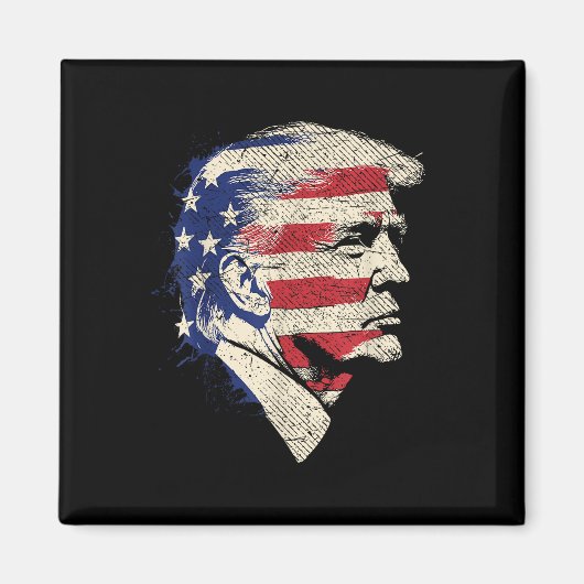 Donald Trump Portret  Magneet (Voorkant)