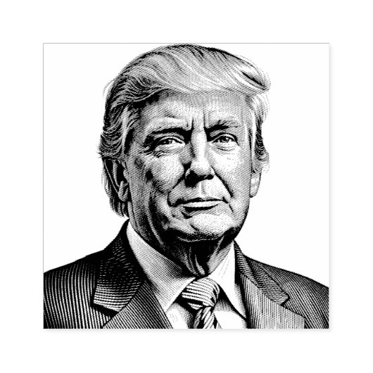 DONALD TRUMP PORTRET RUBBEREN STEMPEL (Afrduk)