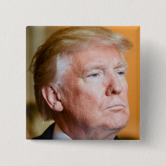 Donald Trump Portret Vierkante Button 5,1 Cm