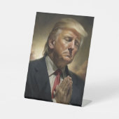 Donald Trump Pray for America Reclamebord Met Voetstuk (Voorkant)