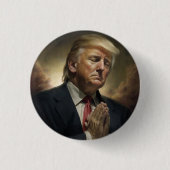 Donald Trump Pray for America Ronde Button 3,2 Cm (Voorkant)