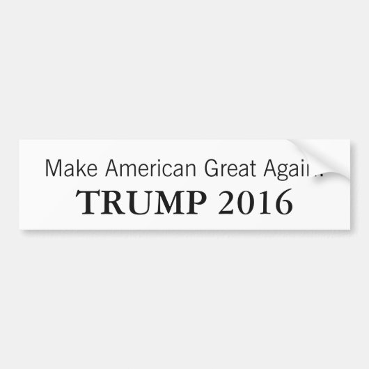 Donald Trump President 2016 Auto Bumpersticker (Voorkant)