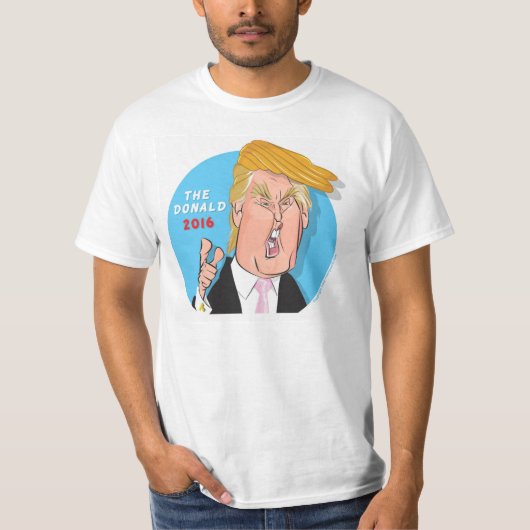 Donald Trump President 2016 Cartoon shirt (Voorkant)
