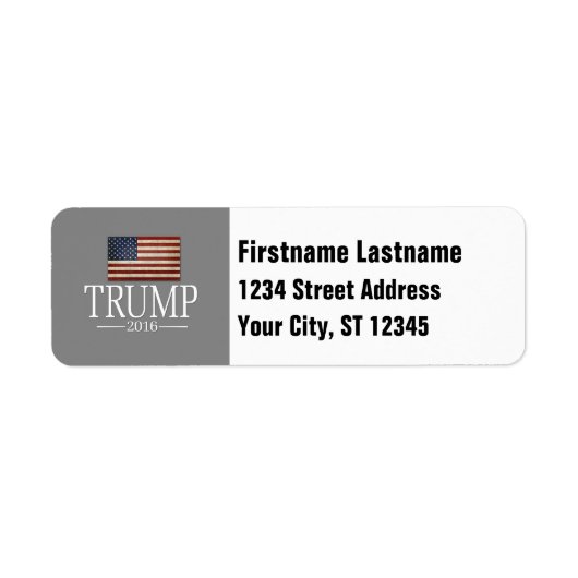 Donald Trump - President 2016 Etiket (Voorkant)