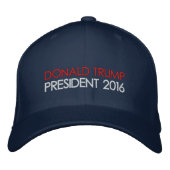 Donald Trump President 2016 Geborduurde Pet (Voorkant)
