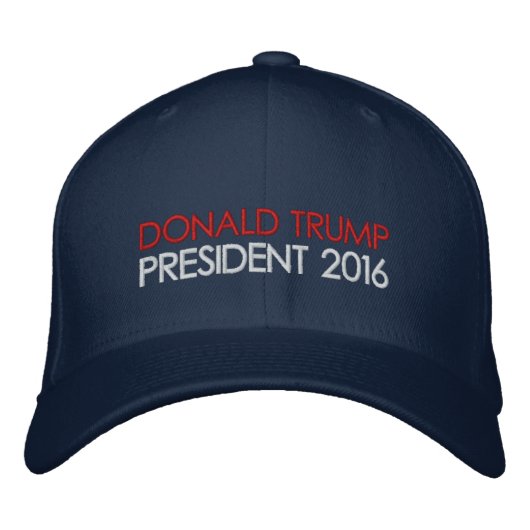 Donald Trump President 2016 Geborduurde Pet (Voorkant)