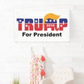 Donald Trump President 2016 GOP Elephant Hair Logo Spandoek (Insitu)