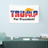 Donald Trump President 2016 GOP Elephant Hair Logo Spandoek (Beurs)
