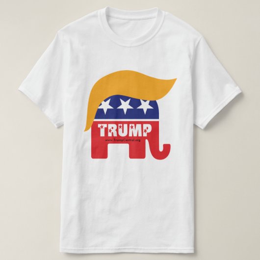 Donald Trump President 2016 GOP Elephant Hair Logo T-shirt (Design voorkant)