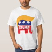 Donald Trump President 2016 GOP Elephant Hair Logo T-shirt (Voorkant)
