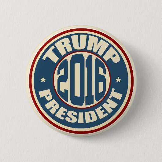 Donald Trump President 2016 Ronde Button 5,7 Cm (Voorkant)
