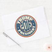 Donald Trump President 2016 Ronde Sticker (Envelop)