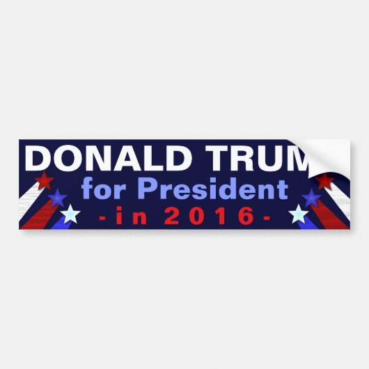 Donald Trump President 2016 Verkiezing Republikein Bumpersticker (Voorkant)