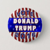Donald Trump President 2016 Verkiezing Republikein Ronde Button 5,7 Cm (Voorkant)
