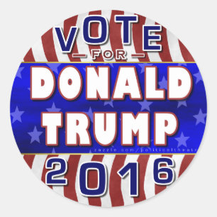 Donald Trump President 2016 Verkiezing Republikein Ronde Sticker