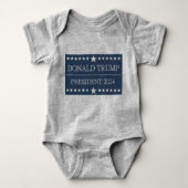 Donald Trump President 2024 Bold Blue Romper (Voorkant)