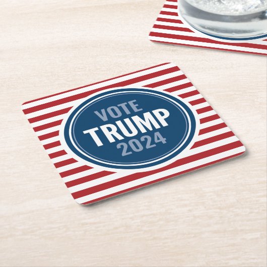 Donald Trump - President 2024 Kartonnen Onderzetters (Schuin)