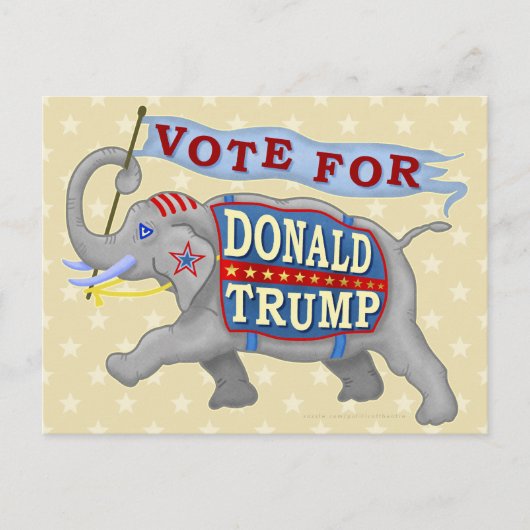 Donald Trump President 2024 Republikeinse olifant Briefkaart (Voorkant)
