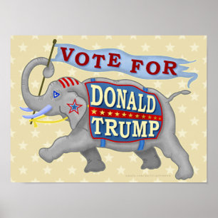 Donald Trump President 2024 Republikeinse olifant Poster