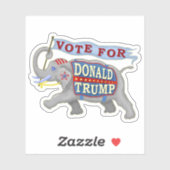 Donald Trump President 2024 Republikeinse olifant Sticker (Vel)